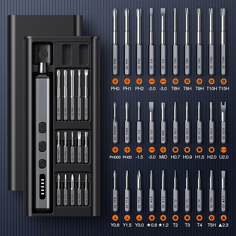 Electric Screwdriver Rechargeable Usb - ไขควงไฟฟ้าชุด Precision ชุดเครื่องมือชาร์จพร้อมไฟ LED 30 Bits