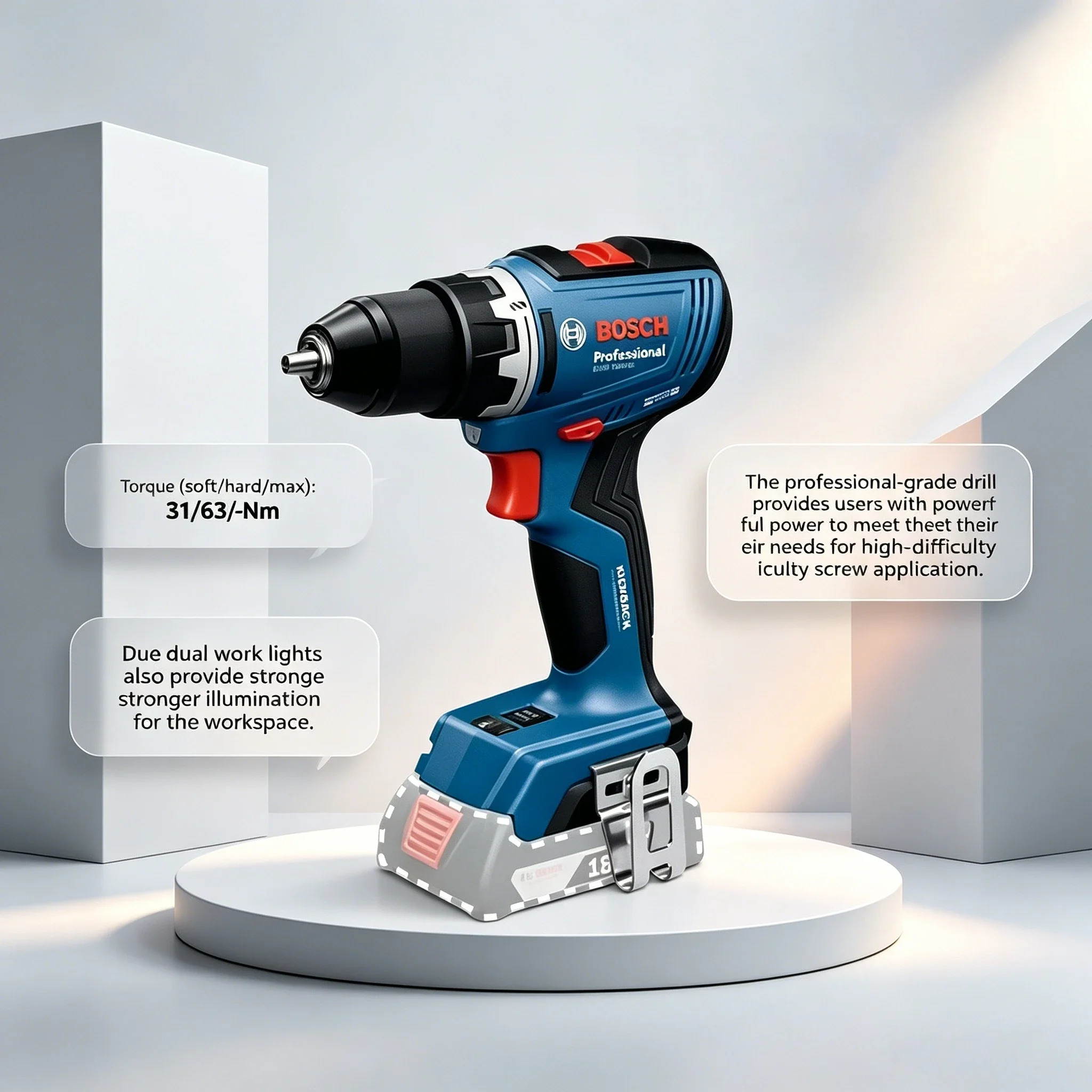 Brushless Cordless Electric Drill 18V - บ๊อช GSR 18V-65 สว่านไร้สายแบบไร้แปรงถ่าน 18V แรงบิดสูง