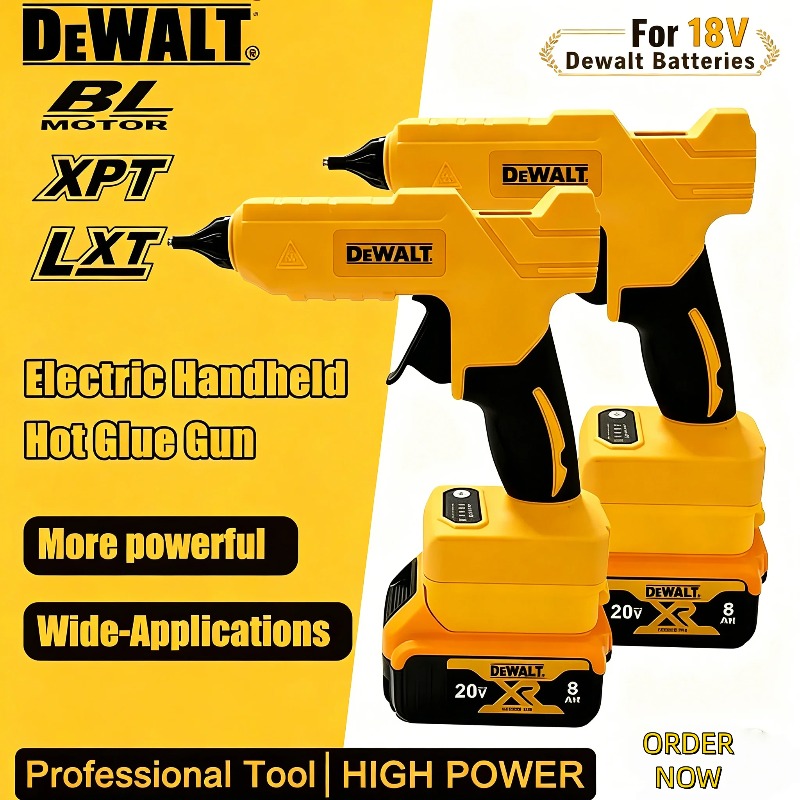 Hot Melt Glue Gun Cordless - ปืนกาวร้อนไร้สาย Dewalt สำหรับงานซ่อมแซม DIY เครื่องมือเชื่อมกาวร้อน ปืนลมร้อน