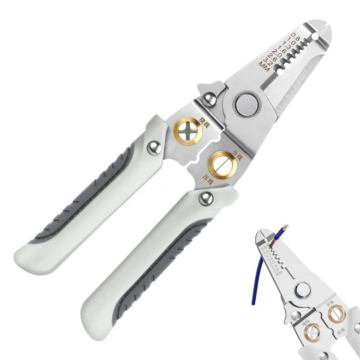 Automatic Wire Stripper Cutter - 6 In 1 Wire Stripper พิเศษคีมเครื่องมือไฟฟ้าสายตัดสาย