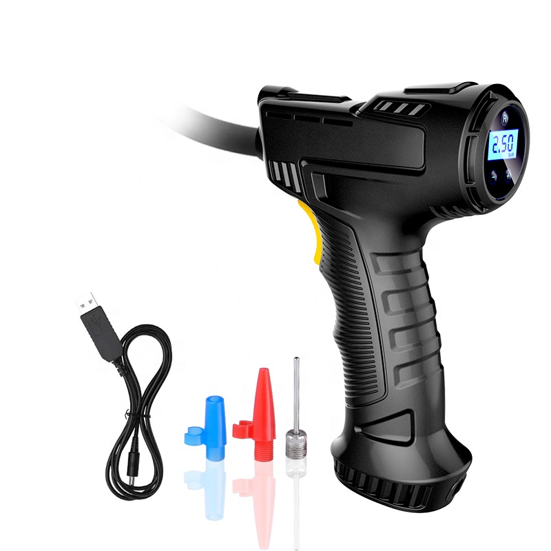 Electrical - ปั๊มลมไฟฟ้าแบบพกพา 150PSI 120W ชาร์จไฟได้ พร้อมหน้าจอดิจิตอล วัสดุ