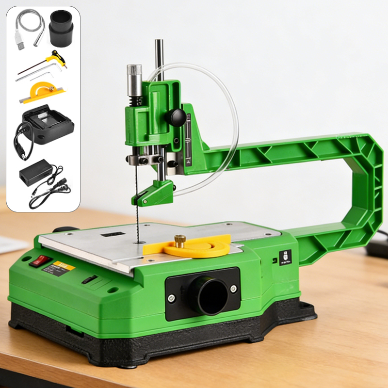 Mini Table Saw For Woodworking - เลื่อยจิ๊กซอว์ไฟฟ้าแบบตั้งโต๊ะ แบบเสียบปลั๊ก/ใช้แบตเตอรี่ อเนกประสงค์ ขนาดเล็ก สำหรับงานไม้ในครัวเรือน เลื่อยสายไฟ