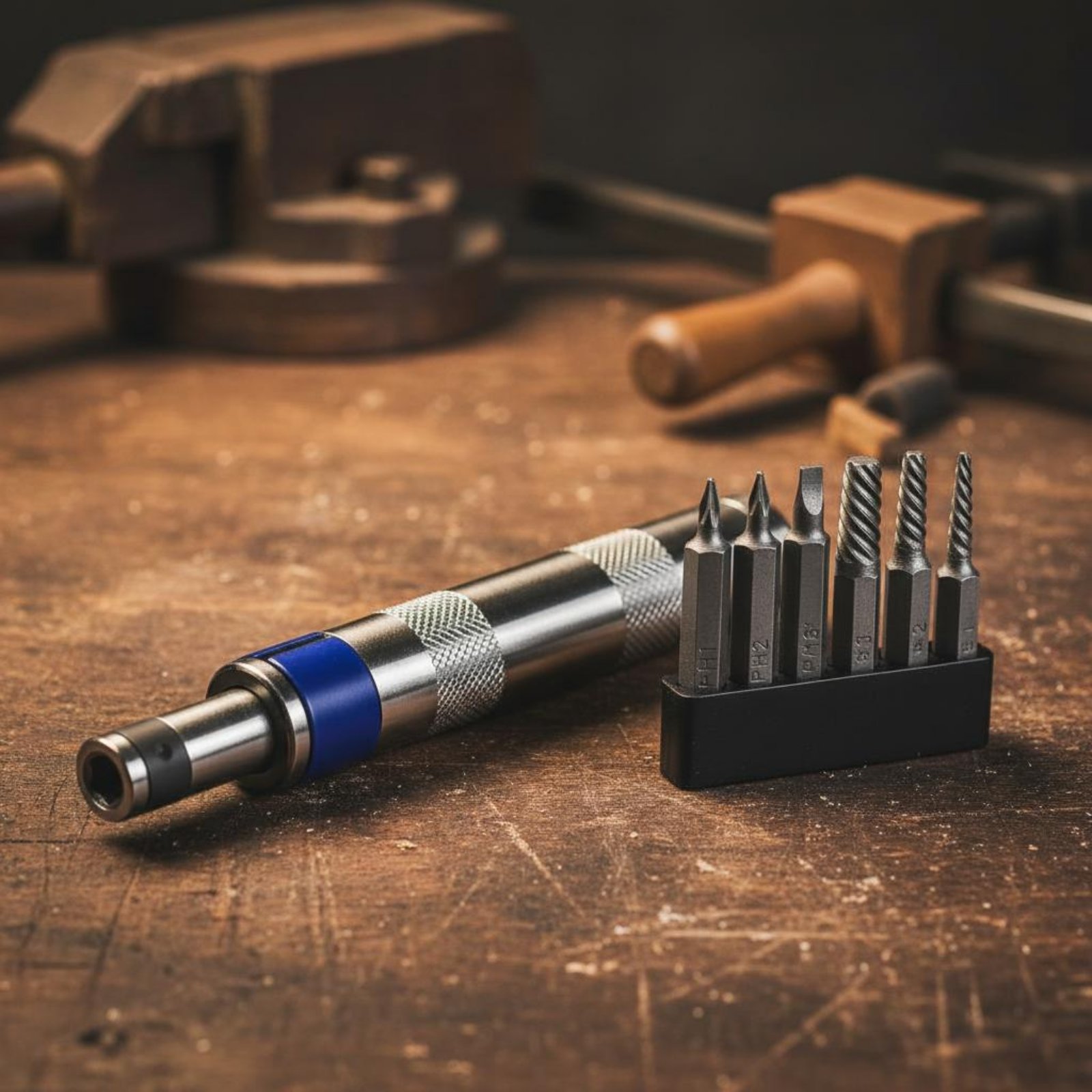Hand Tools - ชุดไขควง 6-in-1 ไขควงแบบกระทบขนาดกะทัดรัด ไขควงแบบใช้มือ ไขควงสำหรับขันน็อต เครื่องมือช่าง