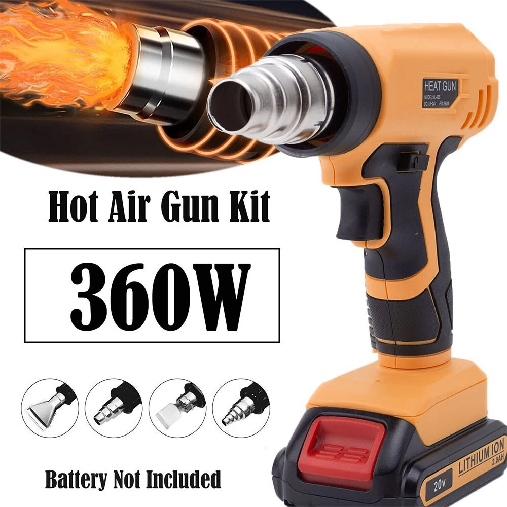Cordless Heat Gun For Shrink Tubing - ปืนเป่าลมร้อนไร้สายสำหรับแบตเตอรี่ Dewalt 18V สำหรับปืนลมร้อน Makita ป้องกันการโอเวอร์โหลด