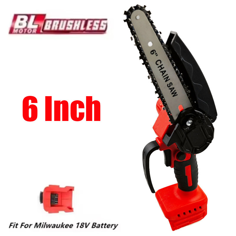 Mini Electric Chainsaw 6 Inch - Fit สําหรับ Milwaukee 18V แบตเตอรี่ลูกโซ่ไฟฟ้า 6