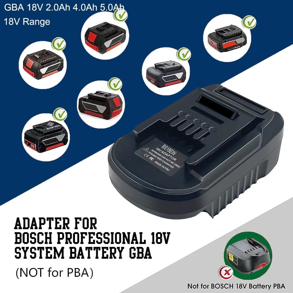 Brushless Cordless Electric Drill 18V - BS18EIN อะแดปเตอร์แบตเตอรี่สำหรับบ๊อช 18V GBA Li-Ion แบตเตอรี่แปลงเป็น
