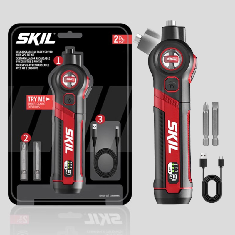 Electric Screwdriver Rechargeable Usb - SKIL 5619 4V มินิไขควงไฟฟ้าชุดสมาร์ทปรับขนาดได้ไร้สายสกรูไฟฟ้าชุด USB ชาร์จเครื่องมือเจาะ