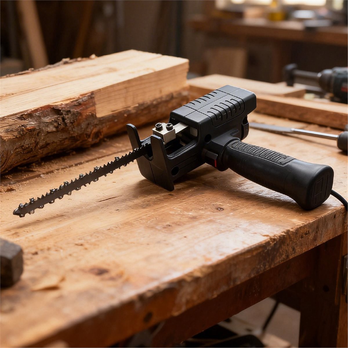 Reciprocating Saw Attachment Drill - ชุดอะแดปเตอร์เลื่อยลูกสูบแบบเปลี่ยนเร็ว รุ่นใหม่ ปี 2026 สำหรับสว่าน ใช้ได้กับไม้