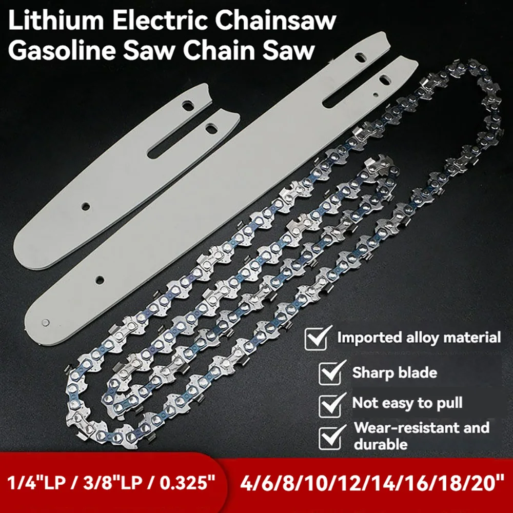 Mini Electric Chainsaw 6 Inch - 4/6/8/10/12/14/16/18/20 นิ้วไฟฟ้าเบนซินลูกโซ่ 28/33/37/40/45/50/52/55/56/59/62/64/72/76 DL ไดรฟ์ลิงค์ใบเลื่อยโซ่