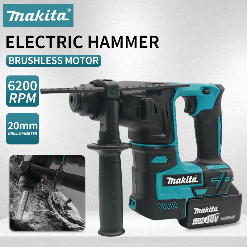 Brushless Cordless Electric Drill 18V - สว่านโรตารี่ไร้สาย Makita แบบไร้แปรงถ่าน ใช้แบตเตอรี่ลิเธียม 18V