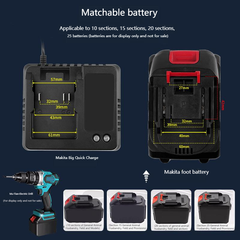 เครื่องชาร์จแบตเตอรี่ 18V 21V  - Brushless Cordless Electric Drill 18V บทวิจารณ์และราคา