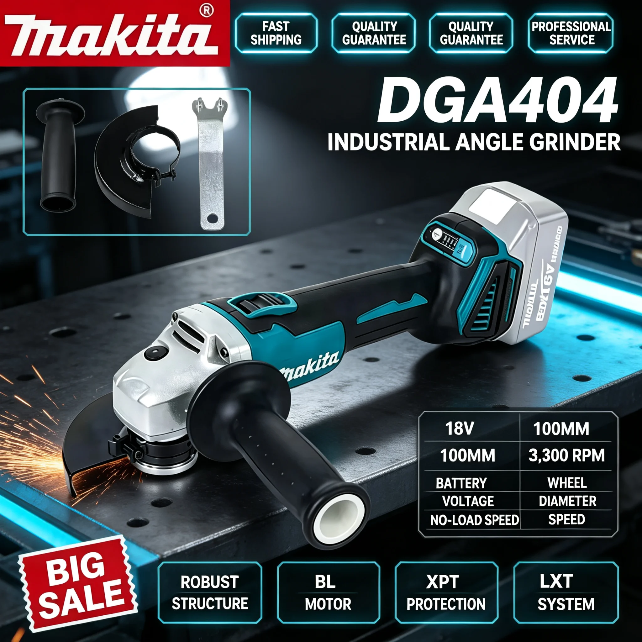 เครื่องเจียรไร้แปรงถ่านแบบชาร์ - Brushless Angle Grinder Battery Powered บทวิจารณ์และราคา