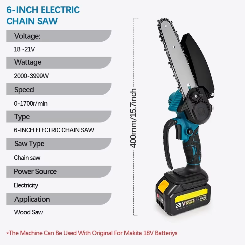 เลื่อยโซ่ไฟฟ้าขนาดเล็ก 6 นิ้ว  - Mini Electric Chainsaw 6 Inch บทวิจารณ์และราคา