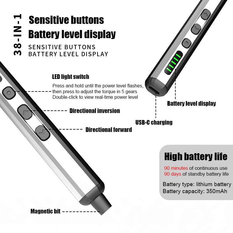 ไขควงไฟฟ้าชุด Precision ชุดเคร - Electric Screwdriver Rechargeable Usb บทวิจารณ์และราคา