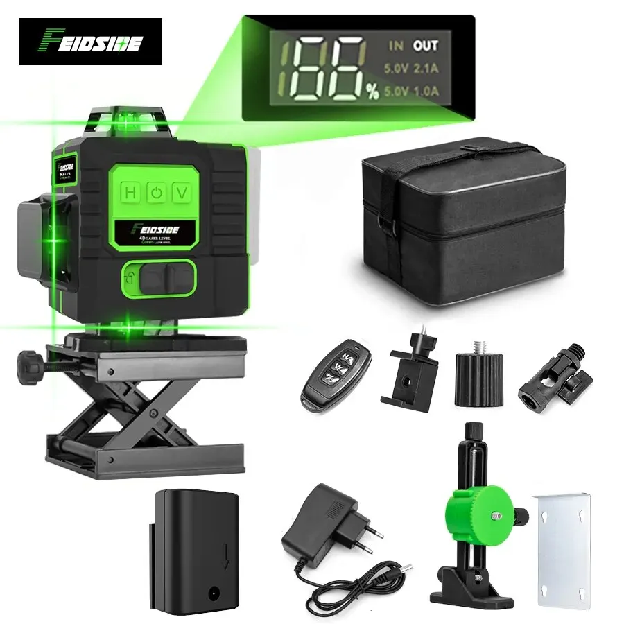 Feidside ระดับเลเซอร์สีเขียวระ - Laser Level 16 Lines 4D Green บทวิจารณ์และราคา