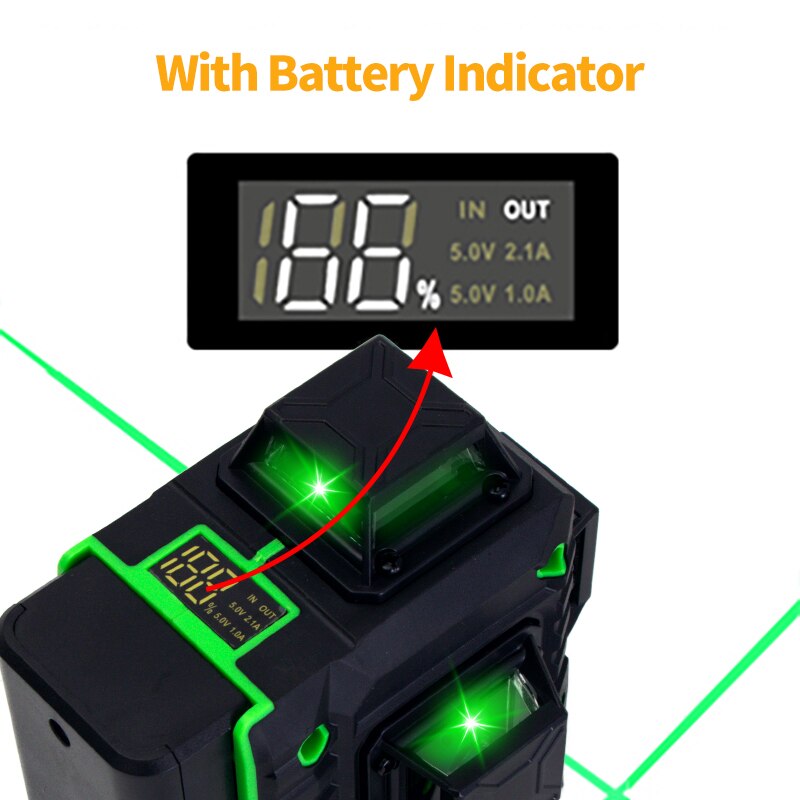 Feidside ระดับเลเซอร์สีเขียวระ - Laser Level 16 Lines 4D Green บทวิจารณ์และราคา