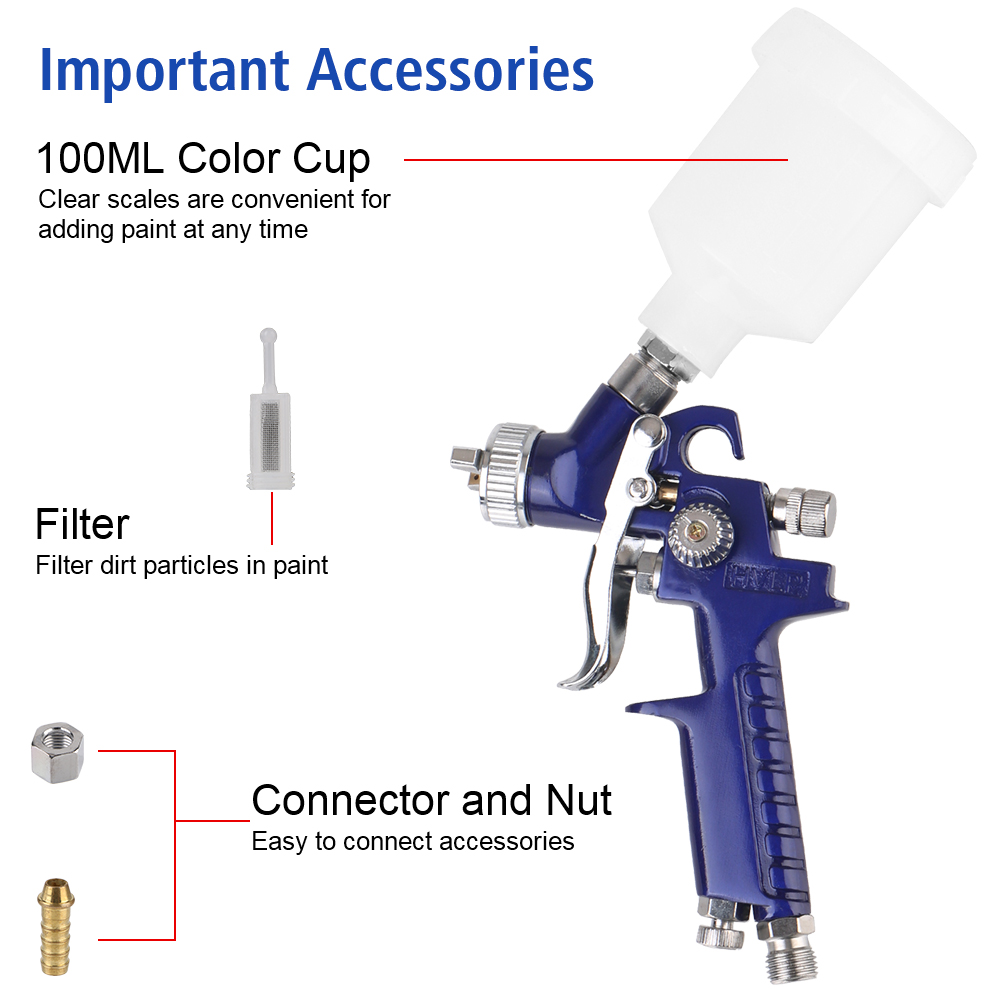 ปืนพ่นสีขนาดเล็กพ่นสีอากาศขนาด - Airbrush Kit With Mini Compressor บทวิจารณ์และราคา
