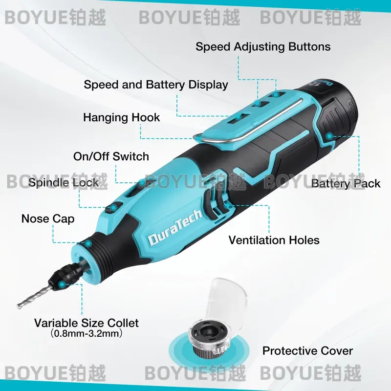 เครื่องมือโรตารี่ไร้สาย 12V คว - Cordless Rotary Tool Kit Accessories บทวิจารณ์และราคา