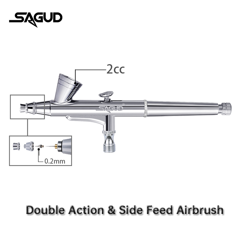SAGUD Airbrush รุ่น SD-135 0.2 - Airbrush Kit With Mini Compressor บทวิจารณ์และราคา