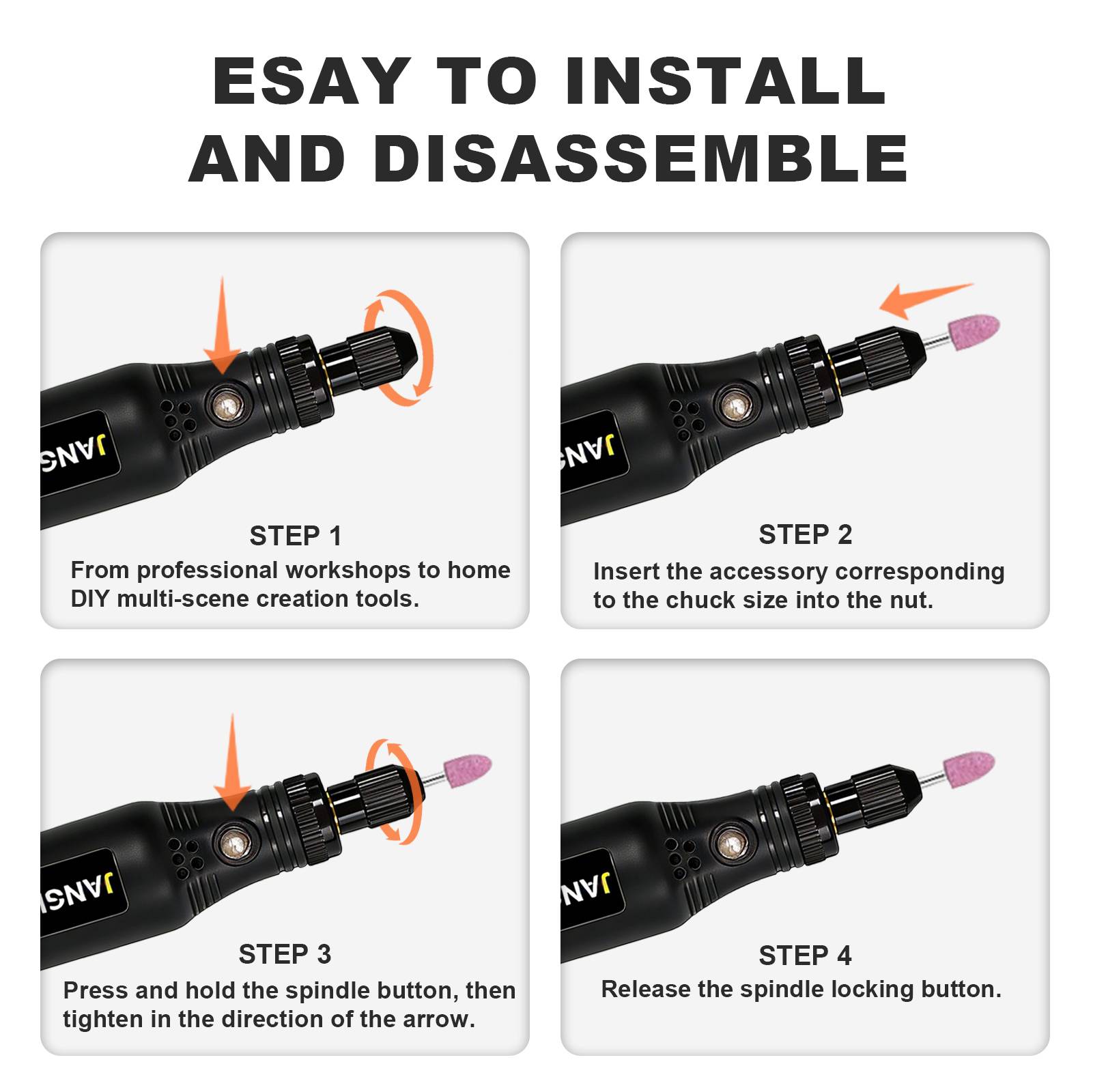 JANGKLIFE USB ชุดเครื่องมือโรต - Cordless Rotary Tool Kit Accessories บทวิจารณ์และราคา