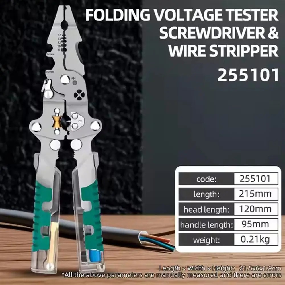 Foldablbe คีมปอกสายไฟการทดสอบแ - Automatic Wire Stripper Cutter บทวิจารณ์และราคา