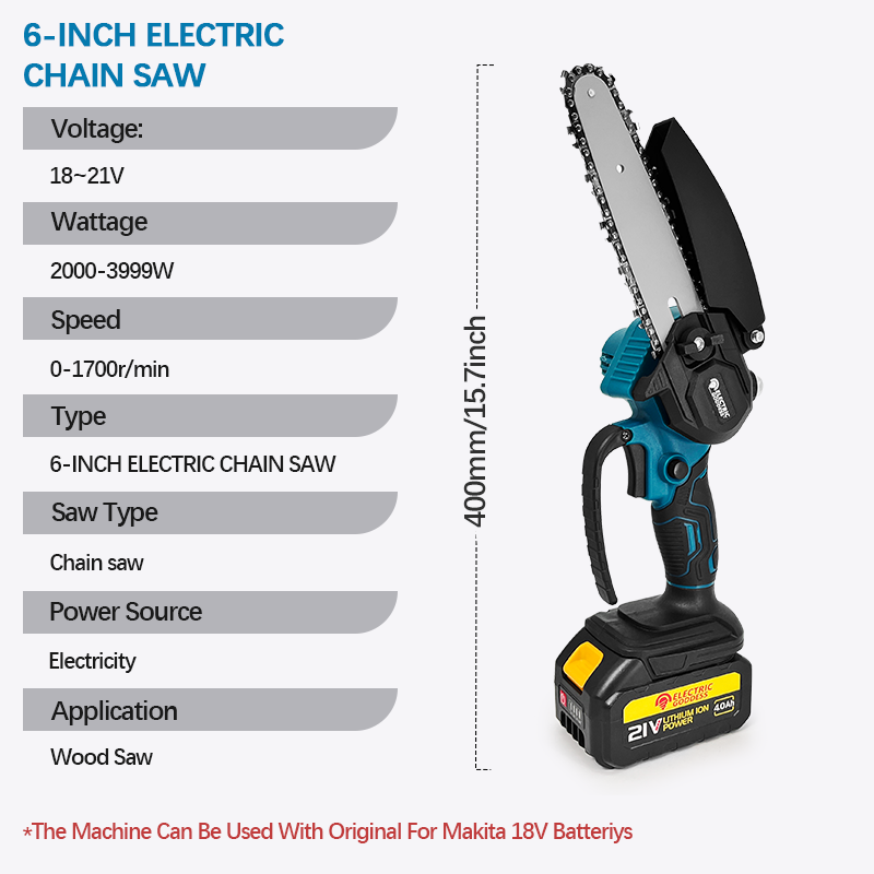 เลื่อยไฟฟ้าไร้สายขนาดเล็ก 6 นิ - Mini Electric Chainsaw 6 Inch บทวิจารณ์และราคา