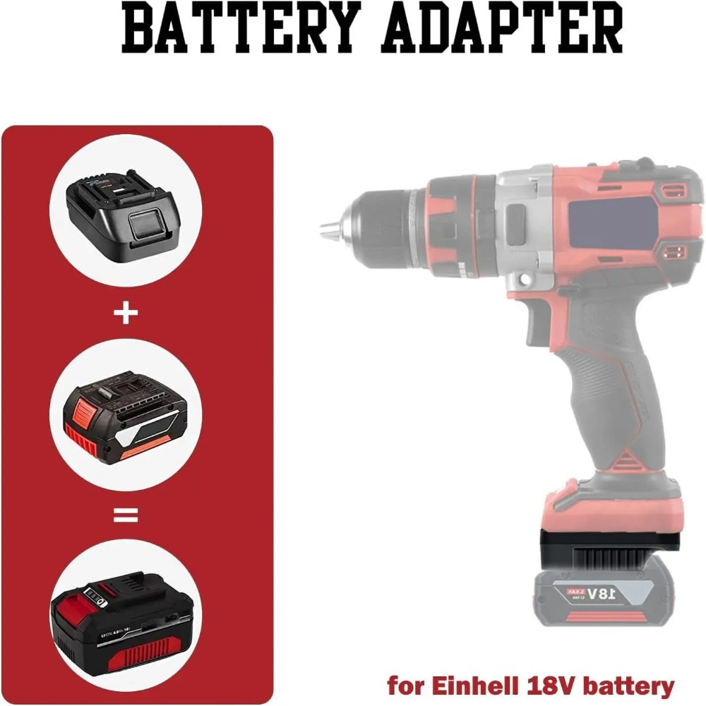 BS18EIN อะแดปเตอร์แบตเตอรี่สำห - Brushless Cordless Electric Drill 18V บทวิจารณ์และราคา