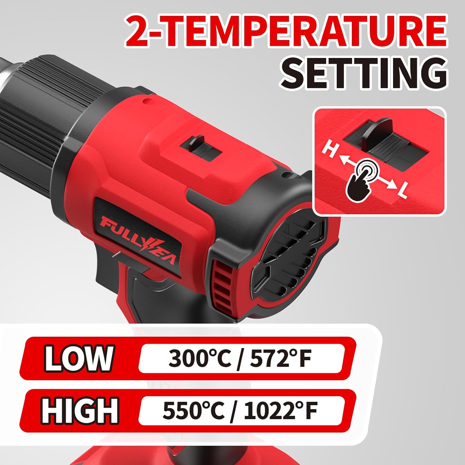 ปืนลมร้อนไร้สาย ความร้อนสูงสุด - Cordless Heat Gun For Shrink Tubing บทวิจารณ์และราคา