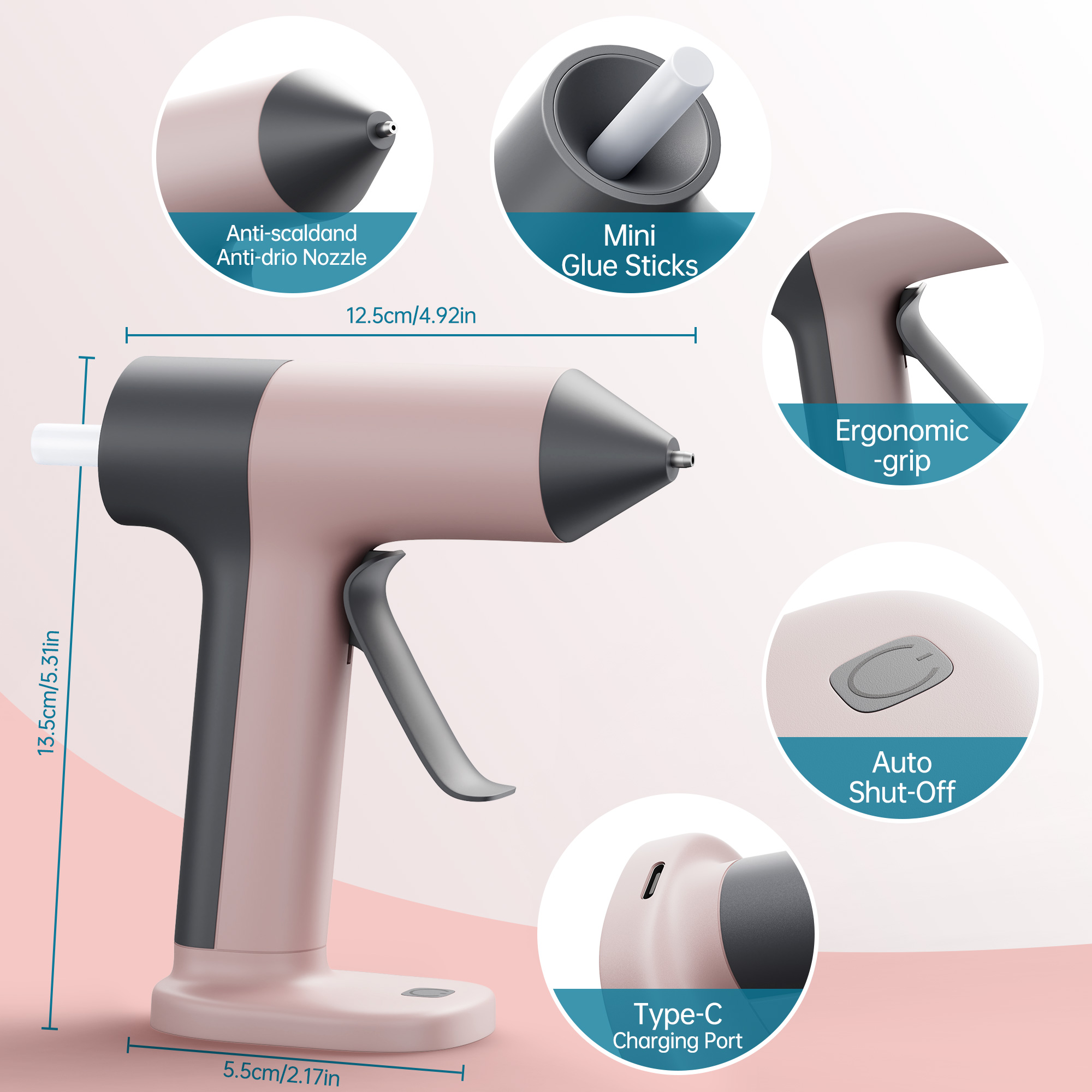 ปืนกาวร้อนไร้สาย ร้อนเร็ว ขนาด - Hot Melt Glue Gun Cordless บทวิจารณ์และราคา