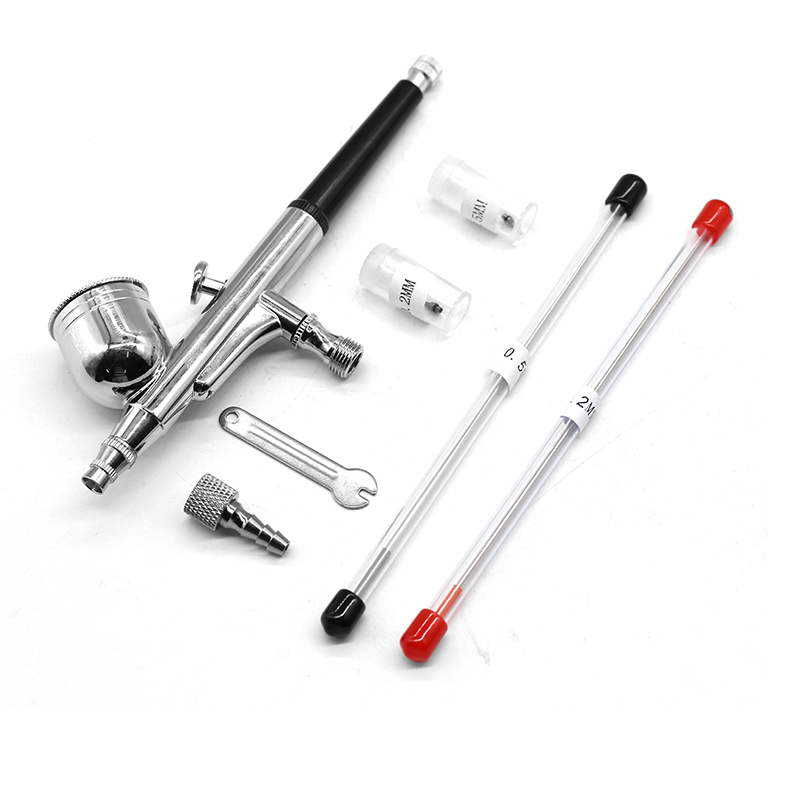 แรงโน้มถ่วง Dual-action Mini A - Airbrush Kit With Mini Compressor บทวิจารณ์และราคา