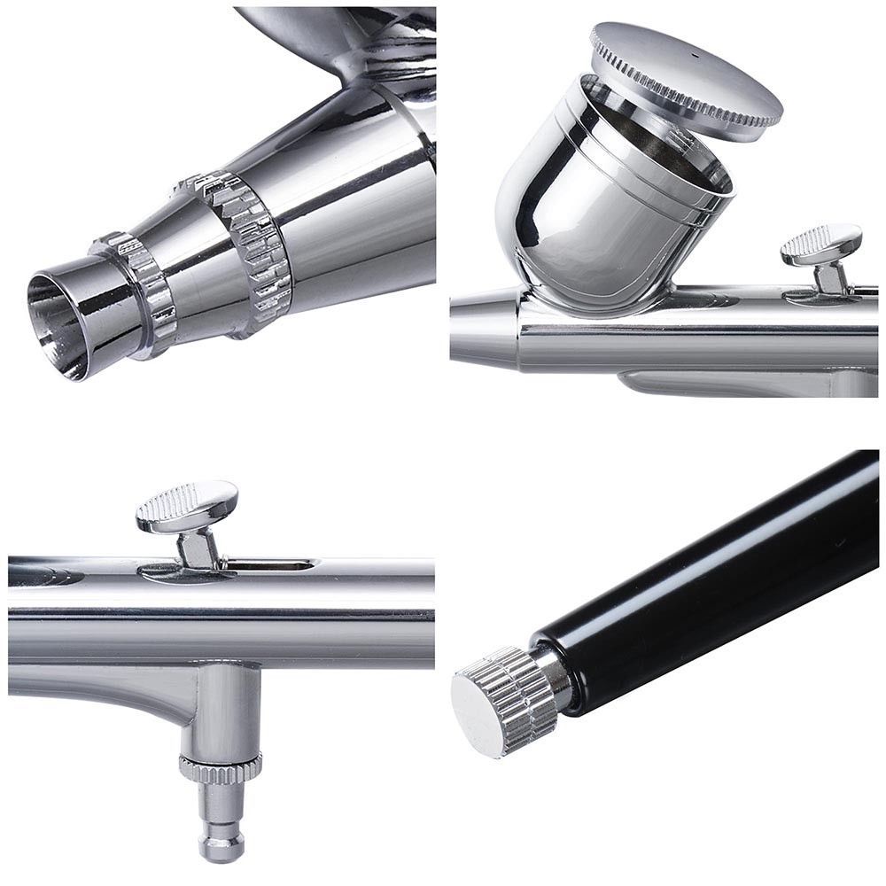 แรงโน้มถ่วง Dual-action Mini A - Airbrush Kit With Mini Compressor บทวิจารณ์และราคา