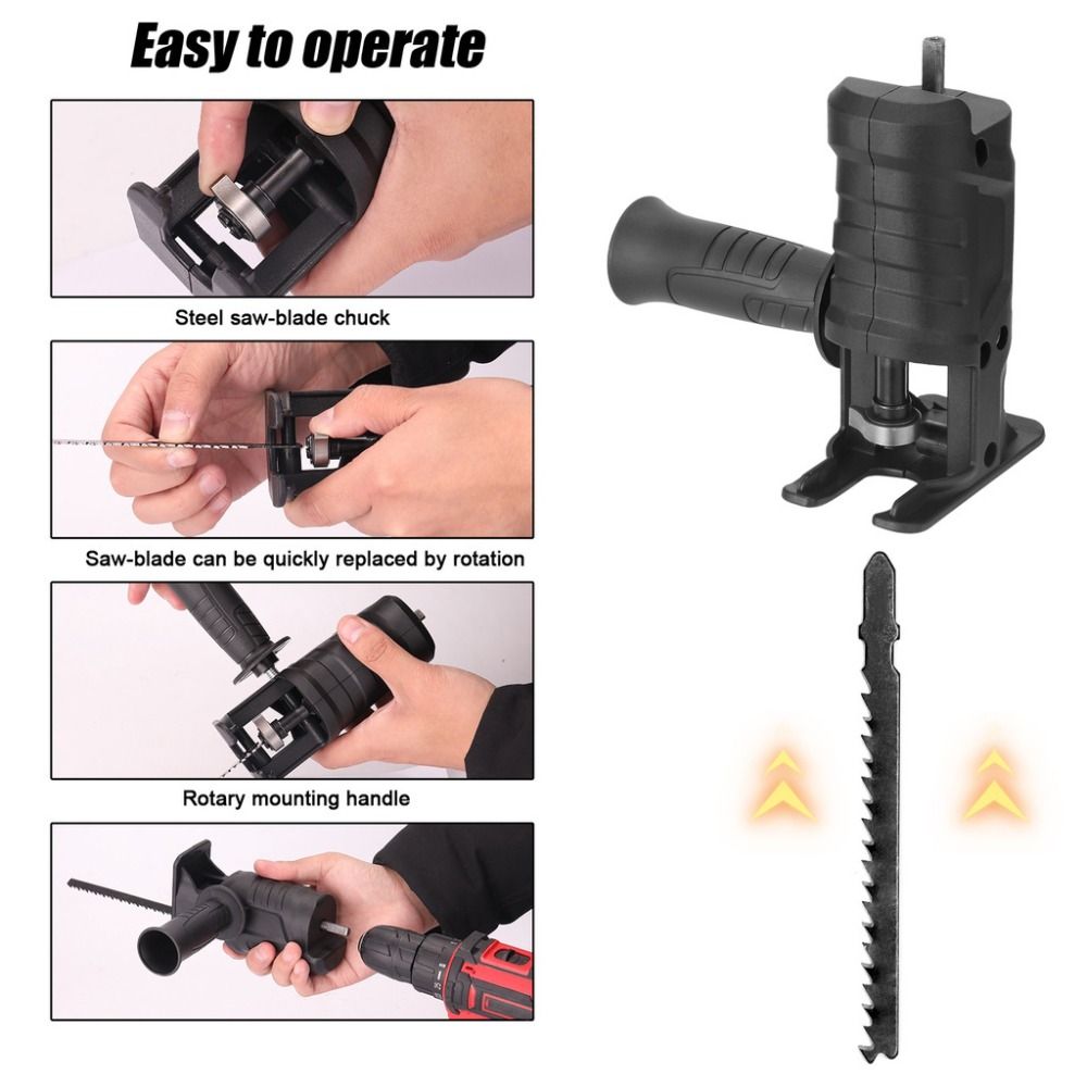 อะแดปเตอร์เลื่อยสว่านแบบควิกชั - Reciprocating Saw Attachment Drill บทวิจารณ์และราคา