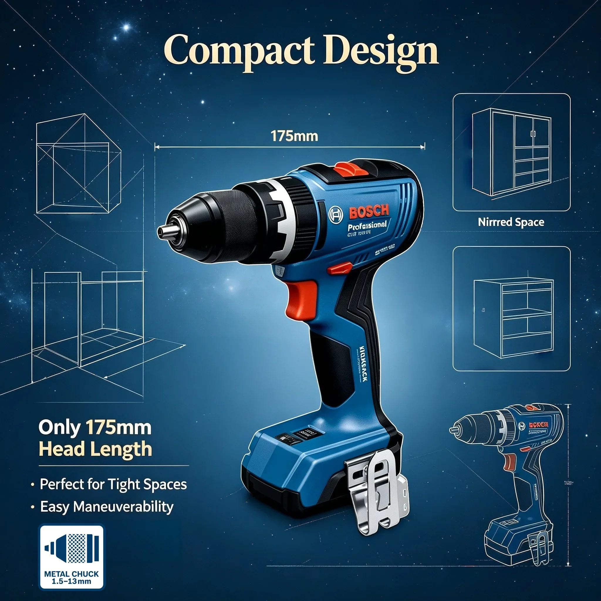 BOSCH GSB 18V-65 สว่านไร้สายแบ - Brushless Cordless Electric Drill 18V บทวิจารณ์และราคา