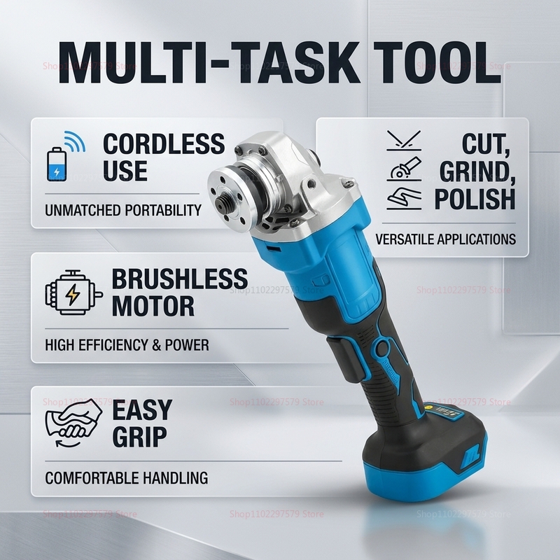 เครื่องเจียรไร้สายแบบไร้แปรงถ่ - Brushless Angle Grinder Battery Powered บทวิจารณ์และราคา