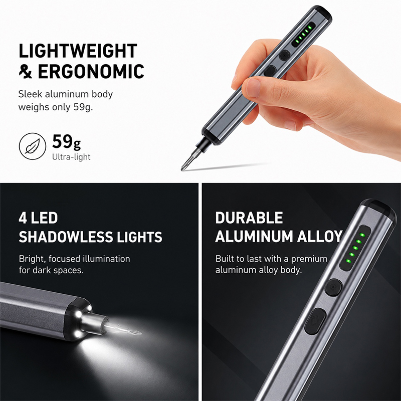 ชุดไขควงไฟฟ้าความแม่นยำสูง 68  - Electric Screwdriver Rechargeable Usb บทวิจารณ์และราคา
