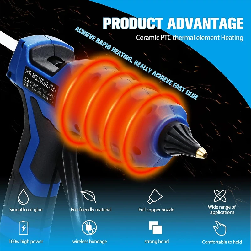ปืนกาวร้อนไร้สายสำหรับแบตเตอรี - Hot Melt Glue Gun Cordless บทวิจารณ์และราคา