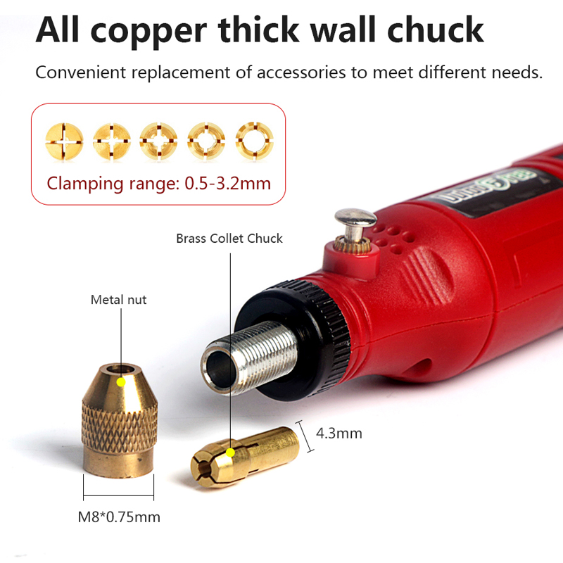 USB ชุดเครื่องมือโรตารี่ไร้สาย - Cordless Rotary Tool Kit Accessories บทวิจารณ์และราคา