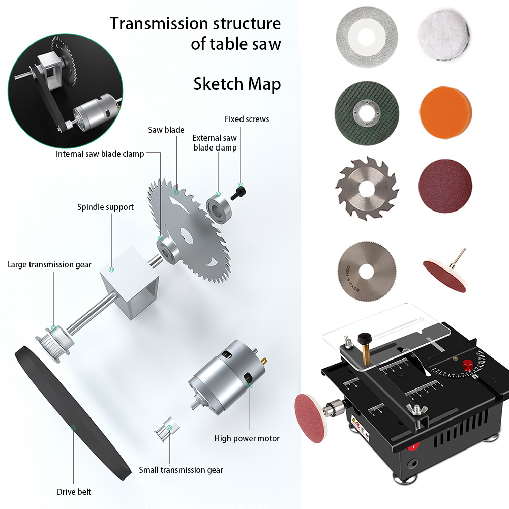 คู่มือการตัดเลื่อยโต๊ะไฟฟ้าการ - Mini Table Saw For Woodworking บทวิจารณ์และราคา