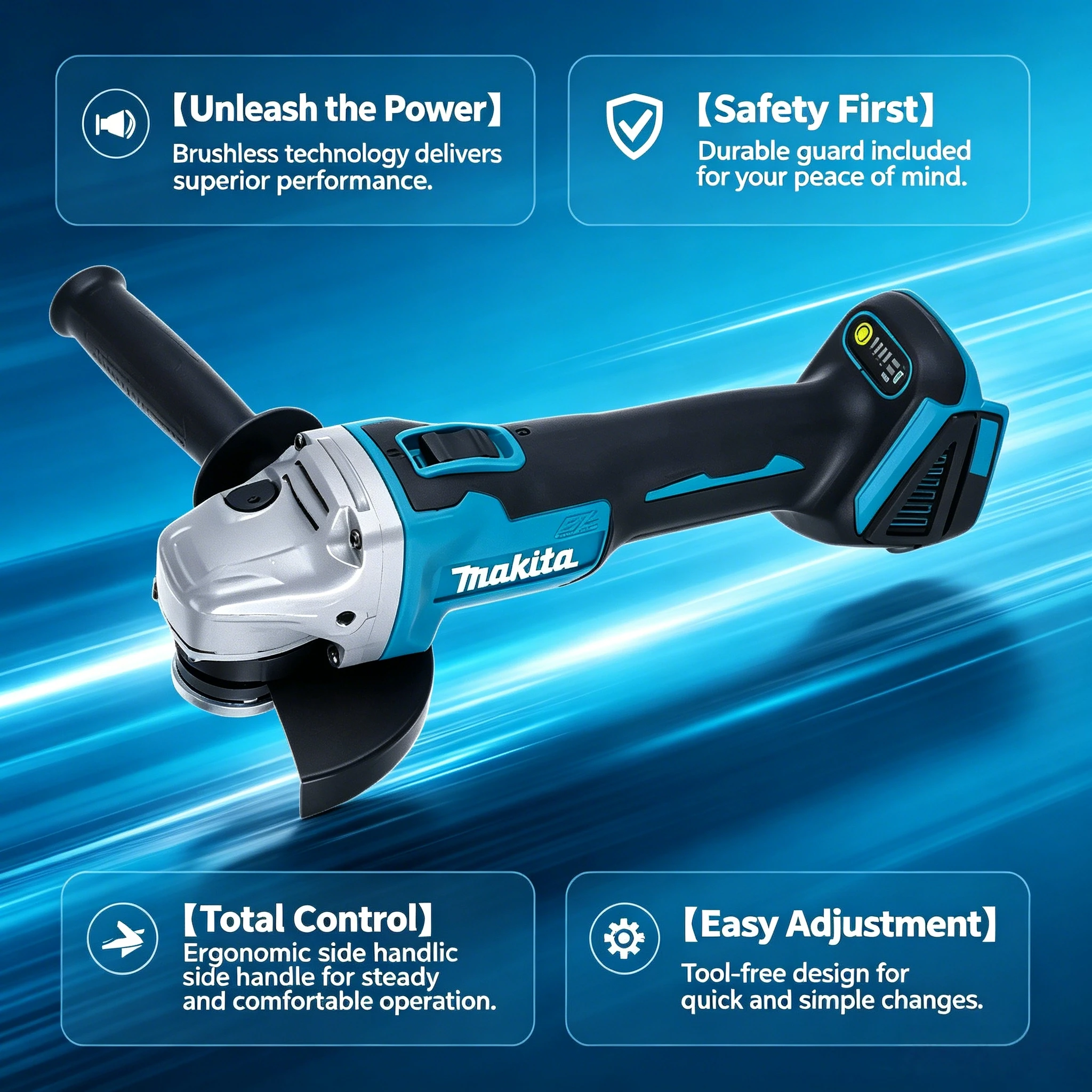 เครื่องเจียรไร้สาย Makita DGA5 - Brushless Angle Grinder Battery Powered บทวิจารณ์และราคา