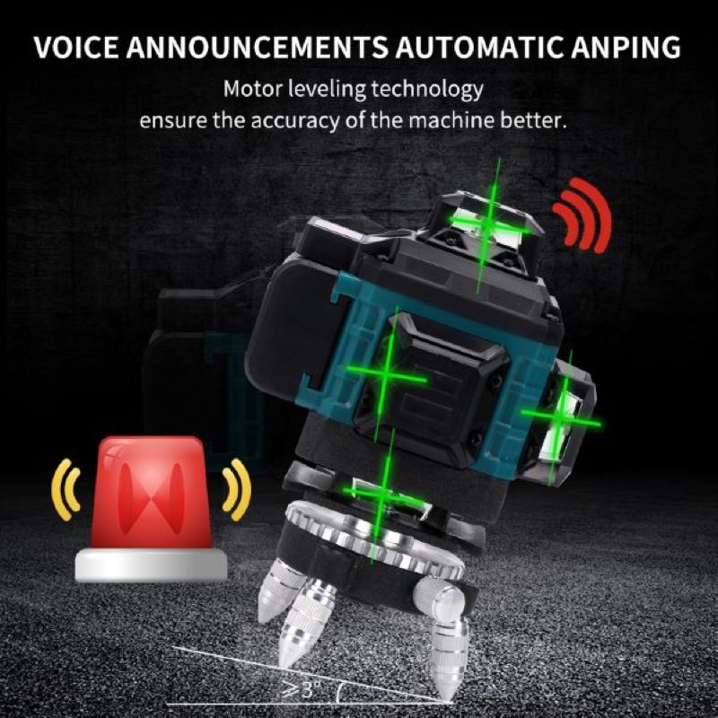 เครื่องระดับเลเซอร์ดิจิตอล 16  - Laser Level 16 Lines 4D Green บทวิจารณ์และราคา