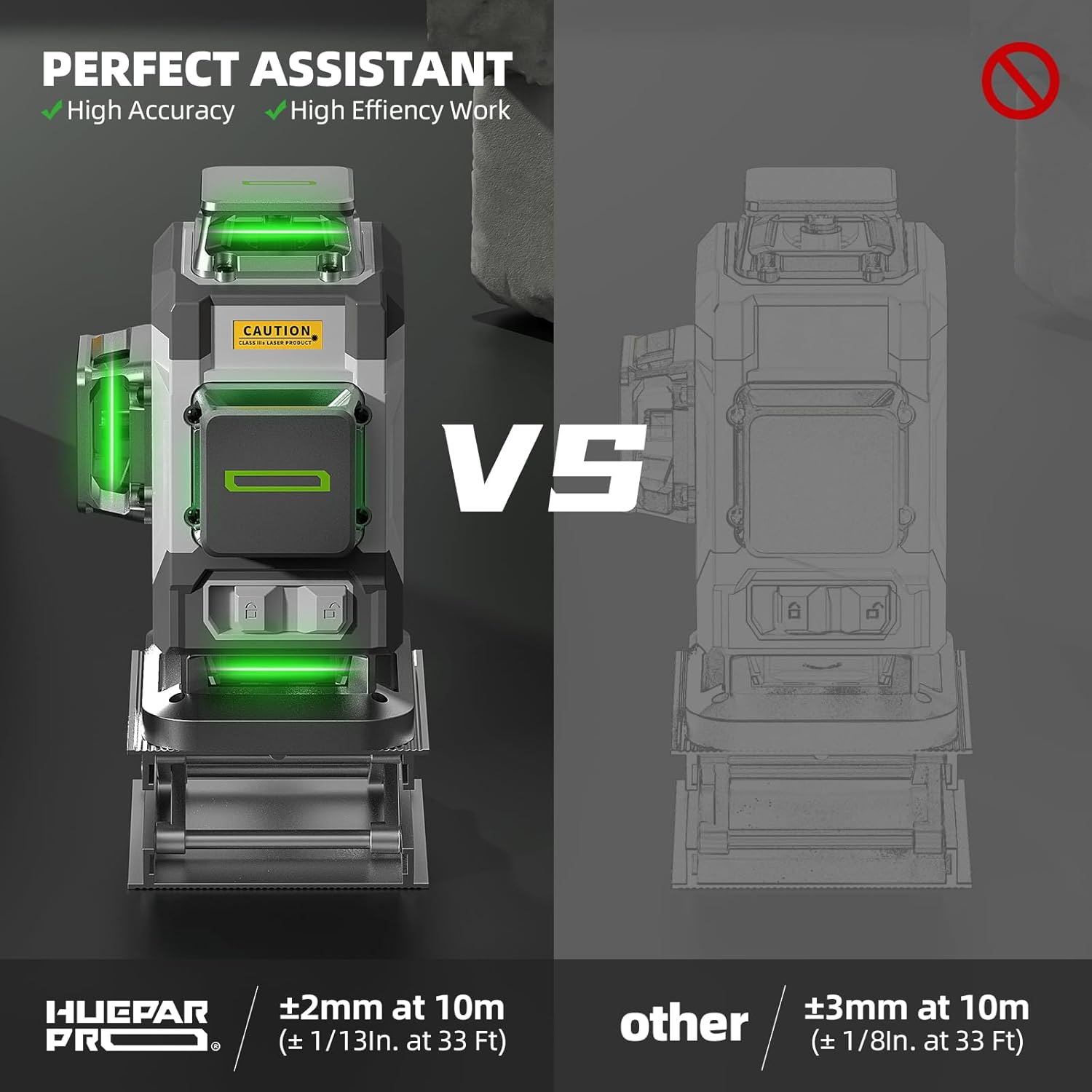Huepar Professional 4D Cross L - Laser Level 16 Lines 4D Green บทวิจารณ์และราคา