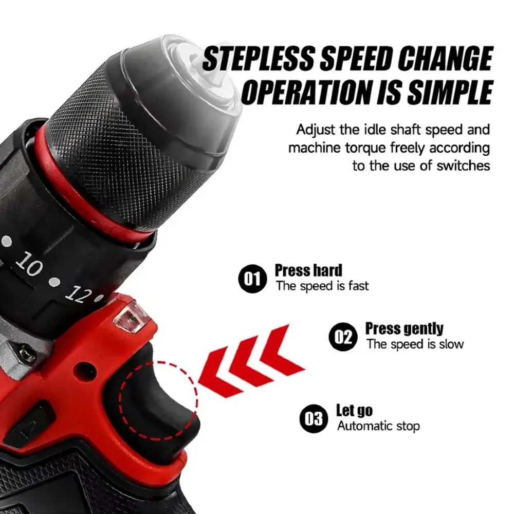 สว่านกระแทกไร้สายขนาดเล็ก 150  - Brushless Cordless Electric Drill 18V บทวิจารณ์และราคา
