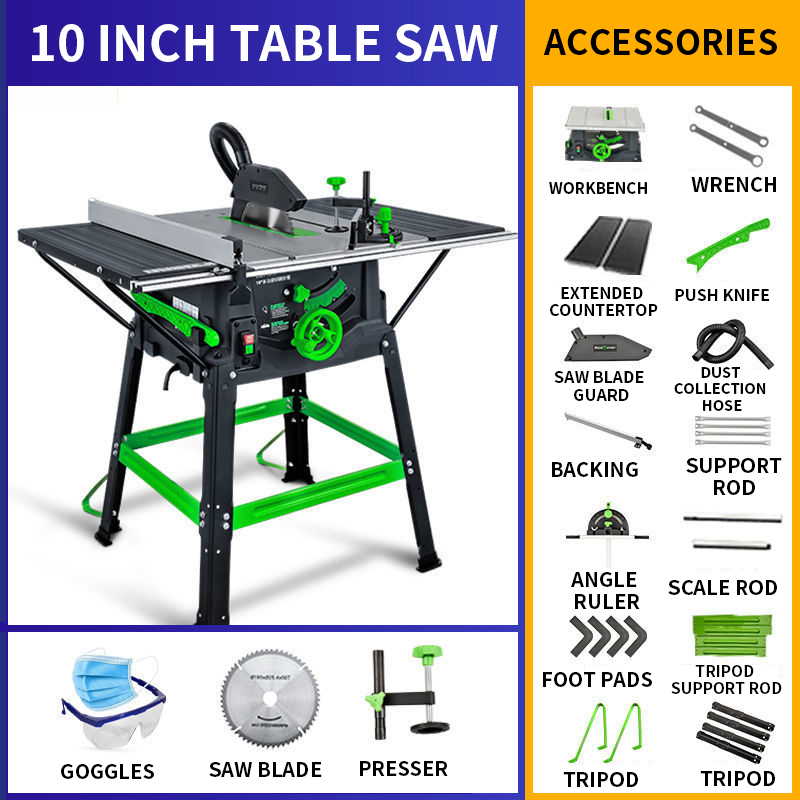 เลื่อยวงเดือนขนาด 10 นิ้ว 1800 - Mini Table Saw For Woodworking บทวิจารณ์และราคา
