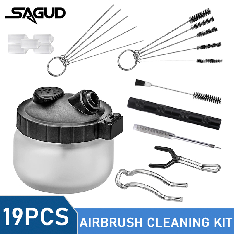 ชุดทำความสะอาดแอร์บรัช SAGUD 1 - Airbrush Kit With Mini Compressor บทวิจารณ์และราคา