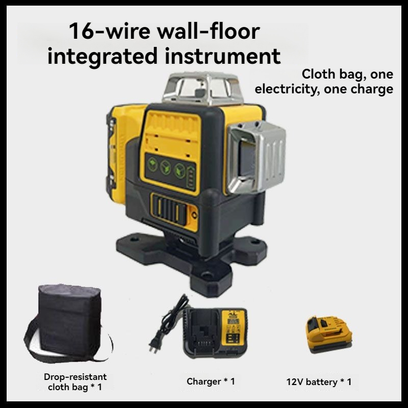 ระดับเลเซอร์ 4 มิติ พร้อมแสงสี - Laser Level 16 Lines 4D Green บทวิจารณ์และราคา