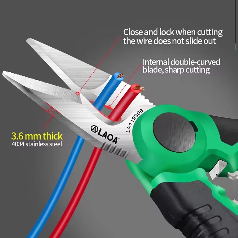 กรรไกรช่างไฟฟ้า LAOA ขนาด 6/7/ - Automatic Wire Stripper Cutter บทวิจารณ์และราคา